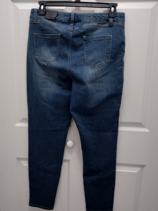 1822 Denim Size 16 Ankle Skinny Jeans NWT No Gap Waistband Stretch Mid Wash - Picture 6 of 10